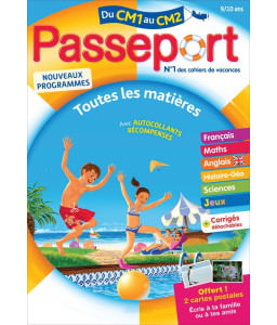 Cahier de vacances du CM1 vers le CM2 Passeport