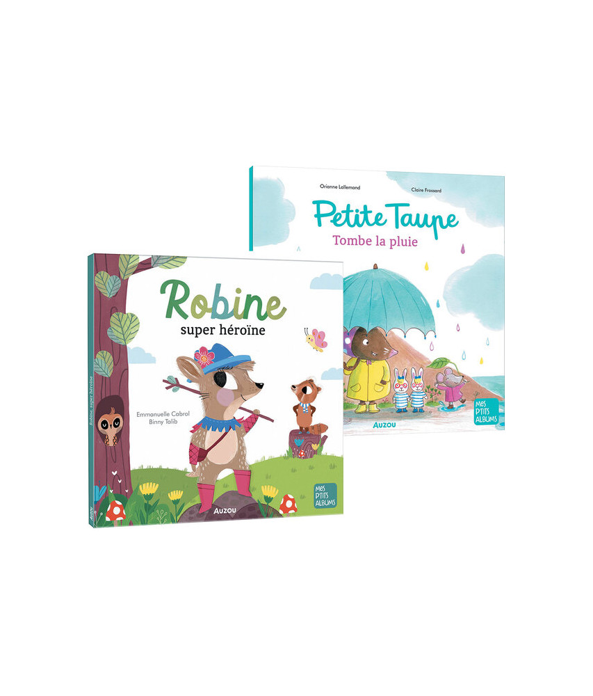 Petite Taupe, tombe la pluie + Robine, super héroïne Petite Taupe, tombe la pluie + Robine, super héroïne