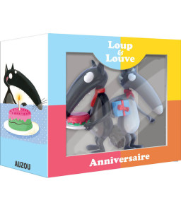 Figurines Loup et Louve -Anniversaire