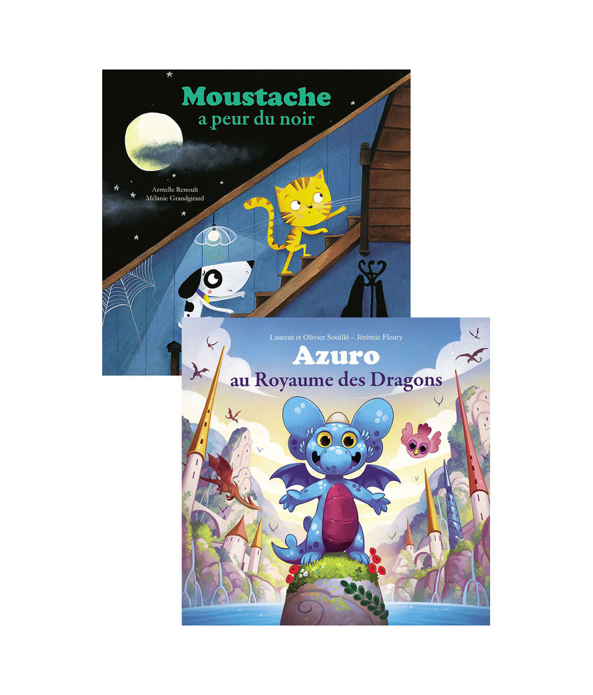 Azuro au royaume des dragons - Moustache a peur du noir Azuro au royaume des dragons - Moustache a peur du noir