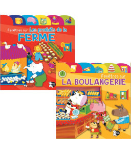 Fenêtres sur la boulangerie & les produits de la ferme