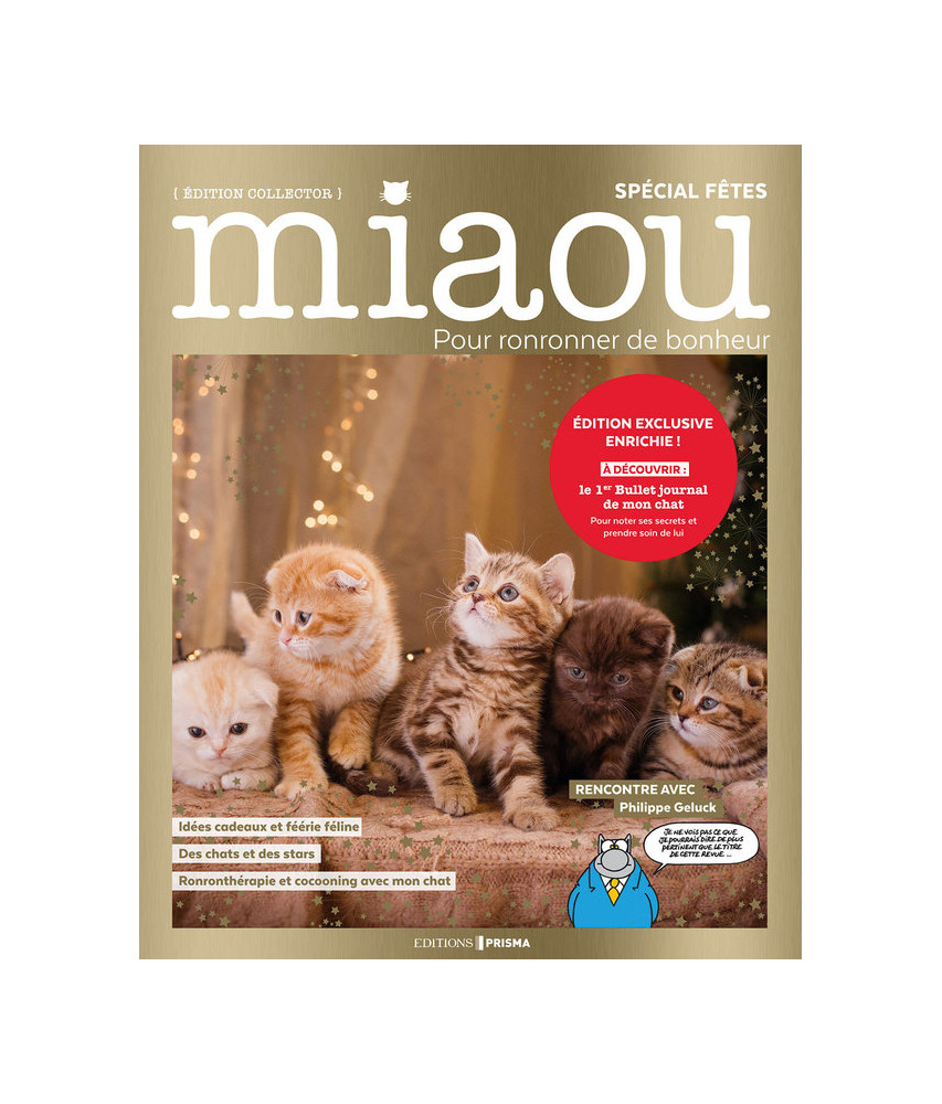 Mug Chat Or - Collection Miaou - Couleur Aléatoire - Jour de Fête