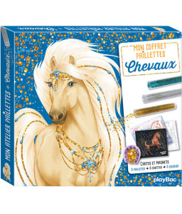 Mon coffret  paillettes Chevaux
