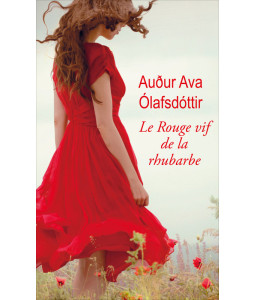 Le rouge vif de la rhubarbe