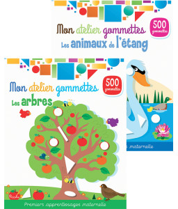 Mon atelier gommettes, Les animaux de l'étang + Les arbres