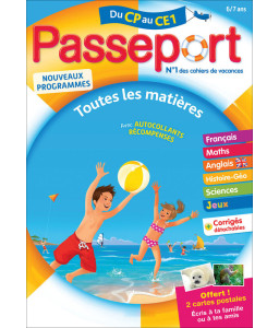 Cahier de vacances du CP vers le CE1 Passeport