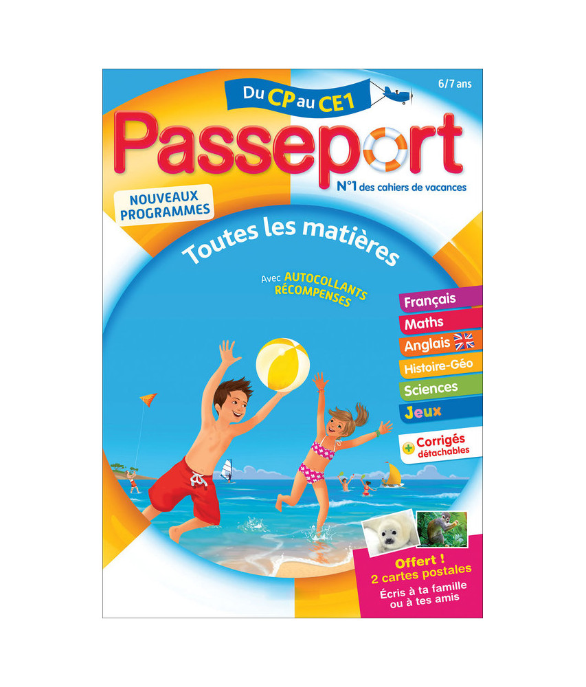 Cahier de vacances du CP vers le CE1 Passeport