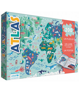 Coffret ATLAS - Un puzzle, un livre, un poster