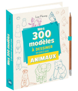 Mes 300 modèles à dessiner en pas à pas, animaux