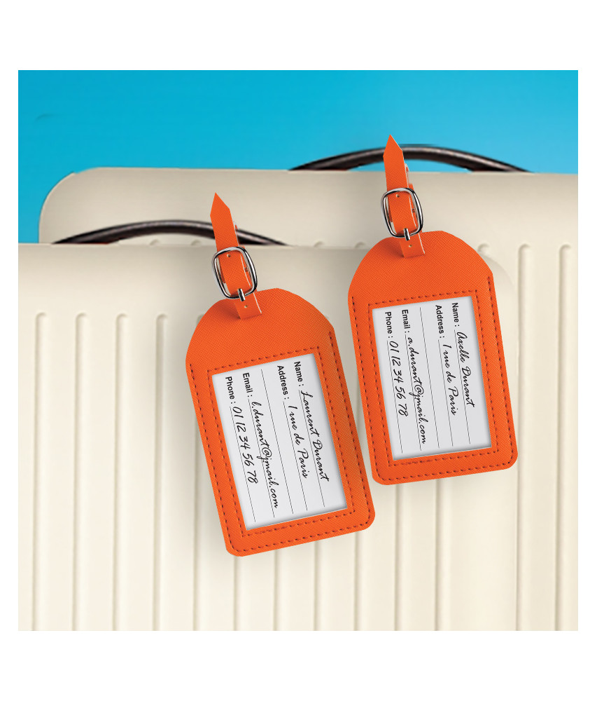 Le duo d'étiquettes bagage