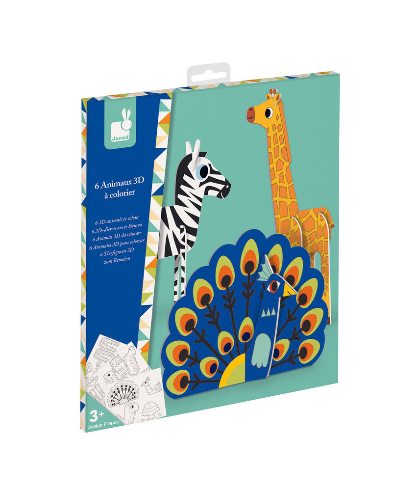 Animaux 3D à colorier