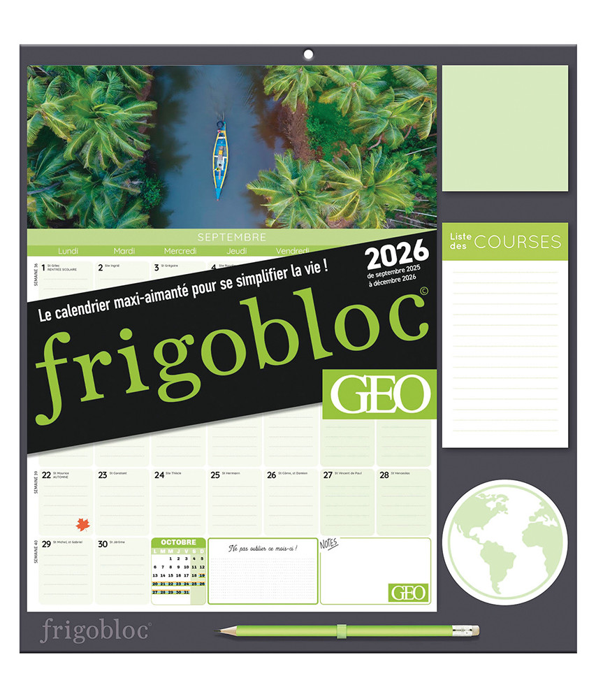 Frigobloc mensuel Géo 2025-2026