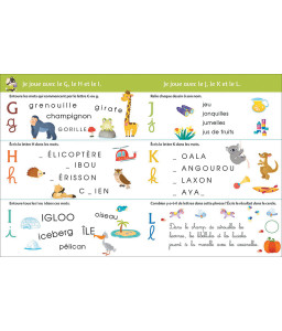 Les lettres et l'alphabet, Les sons et les mots, avec feutres