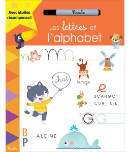 Les lettres et l'alphabet, Les sons et les mots, avec feutres
