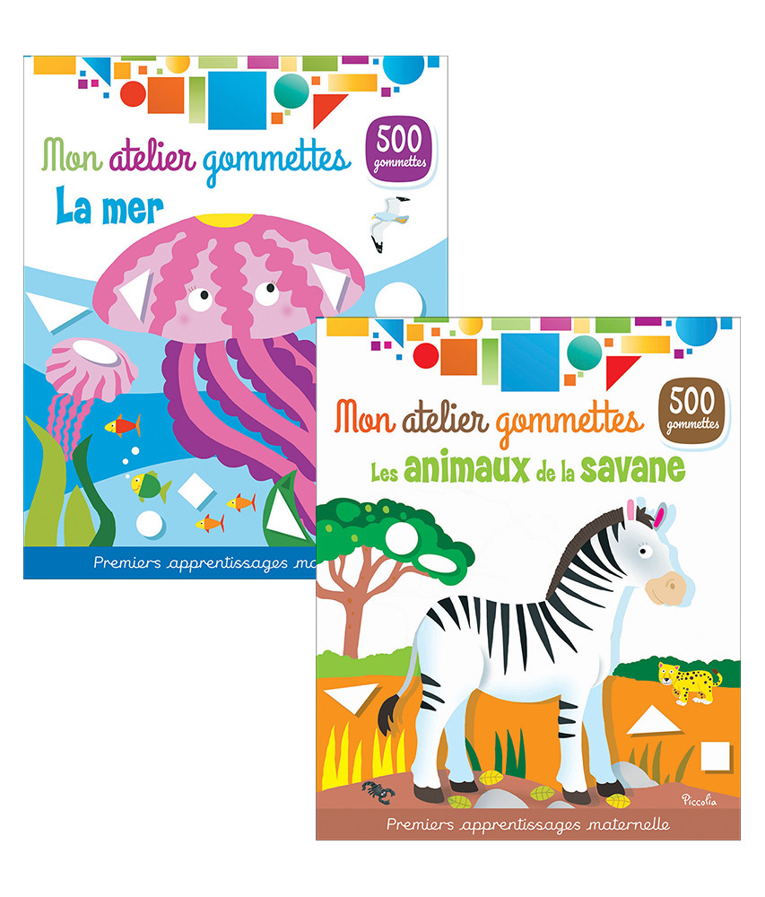 Mon atelier gommettes, La mer, Les animaux de la savane