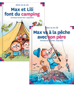 Max et Lili font du camping, Max va à la pêche avec son père