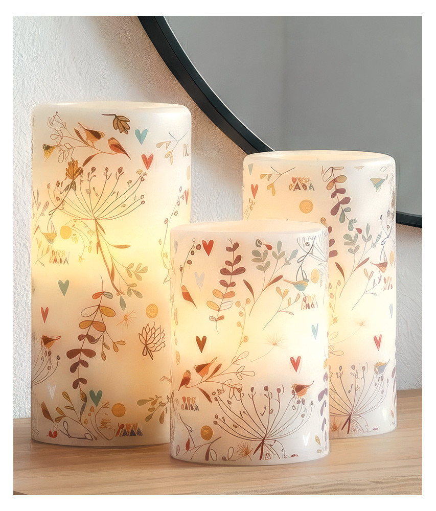 Trio de bougies LED sans flamme
