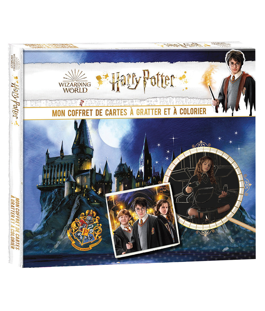 Mon coffret cartes à gratter et à colorier Harry Potter